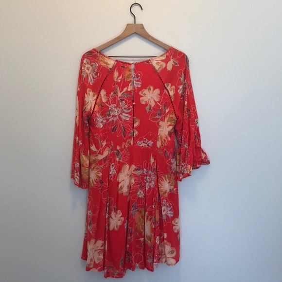 Free People Eyes on You Floral Dress in Poppy - Picture 7 of 10